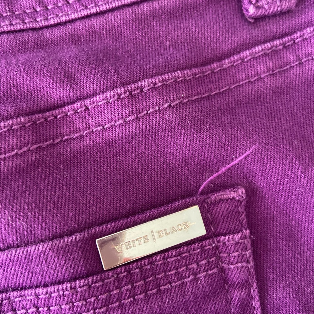 White House Black Market Violet Slim Leg Pants - Picture 4 of 5